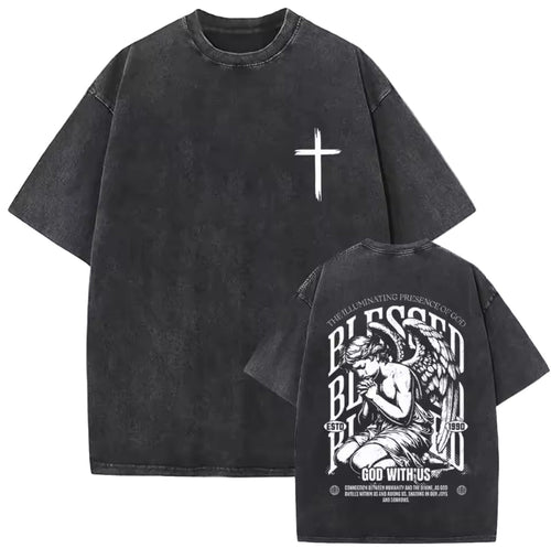 Blessed Angel Graphic T-Shirt - Cotton Oversized Tee