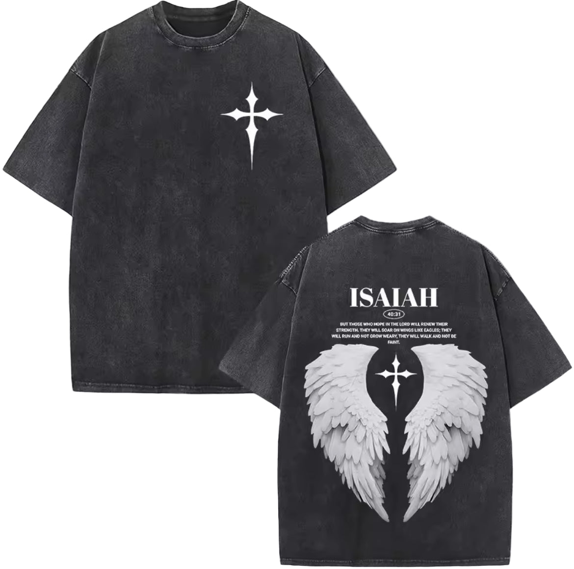 Isaiah 40:31 Graphic T-Shirt - Cotton Oversized Tee